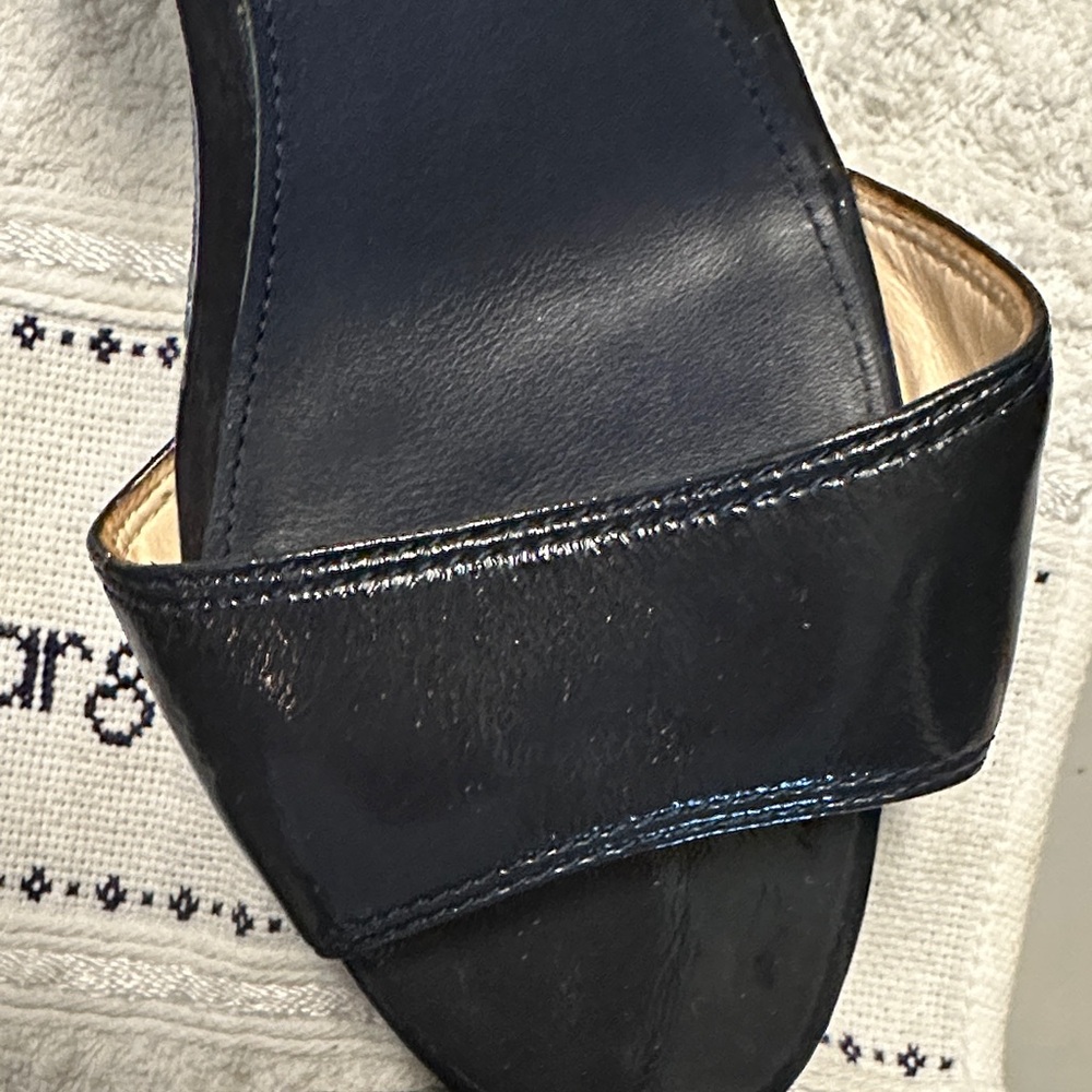 Coach Navy and Cream Patterned Sandals - Picture 5 of 5